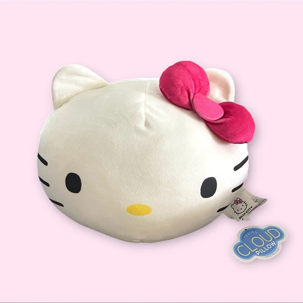 Hello Kitty Plush Pillow - White and Pink - Picture 1 of 1